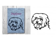 Stickdatei - Malteser Silhouette